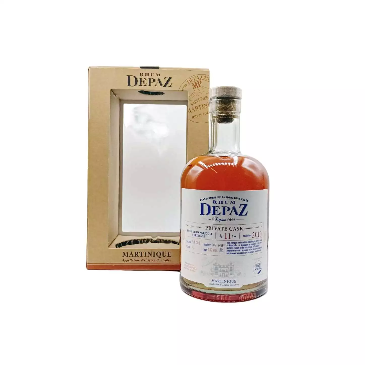 DEPAZ Private Cask Premium Craft Spirit 58.2% DEPAZ Private Cask Premium Craft Spirit 58.2%