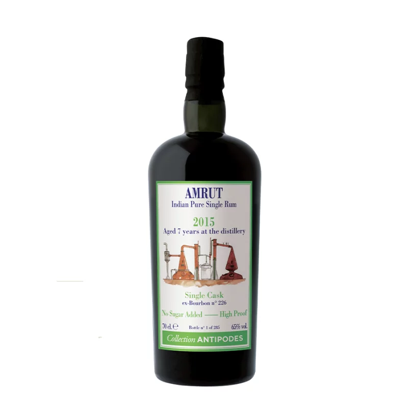  Rhums Vieux AMRUT 7 Ans 2015 Jaggery Single Cask 226 Vélier 62.8%