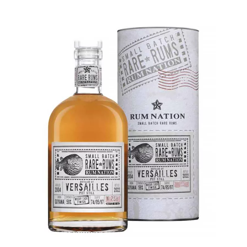  Rhums Vieux RUM NATION 2004 18 Ans Versailles Whisky Finish 59%