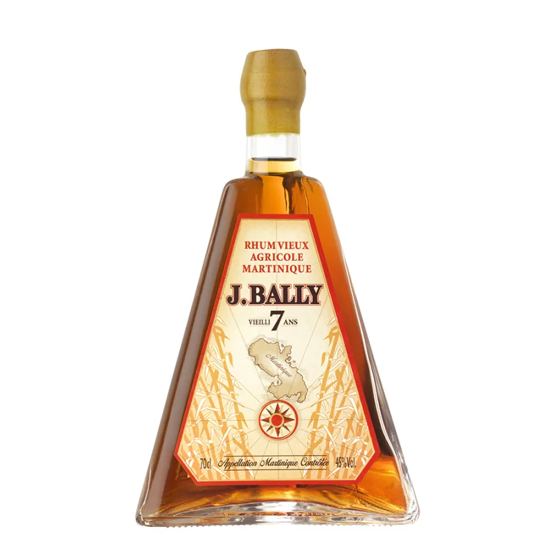  Martinique BALLY 7 ans Bouteille Pyramide 45% (avec étui)