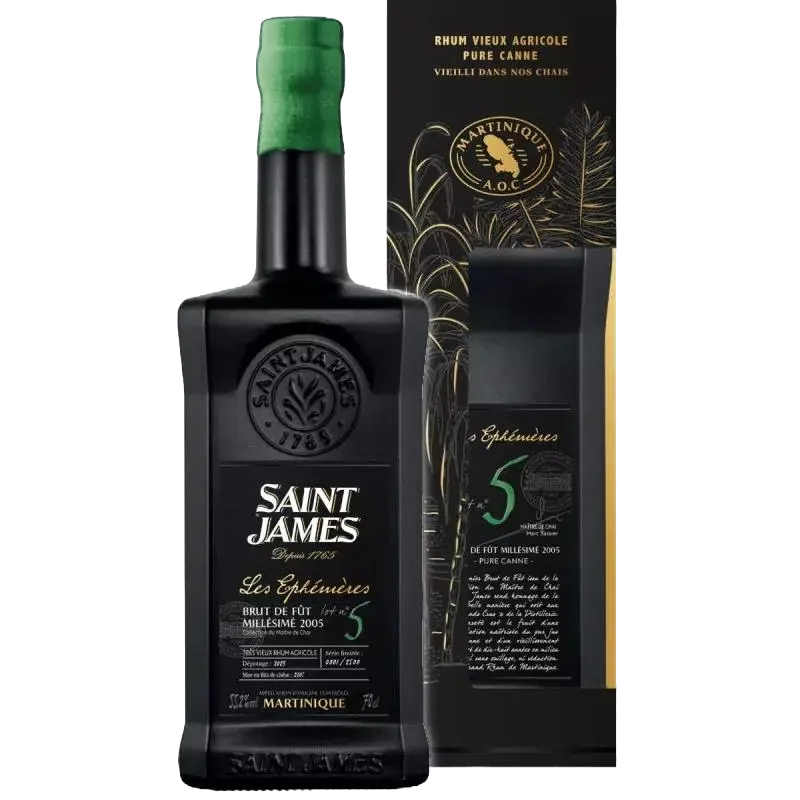  Rhums Agricoles SAINT JAMES Les Éphémères n°5 Brut de Fût 51,80%