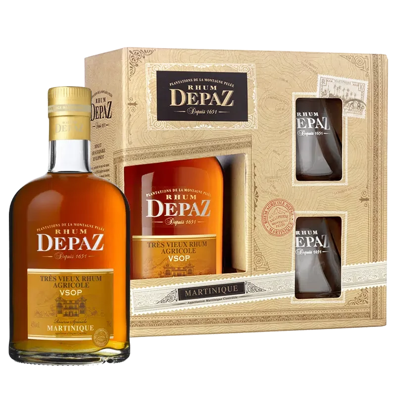  Les Coffrets Coffret DEPAZ Vsop Réserve Spéciale + 2 Verres 45%