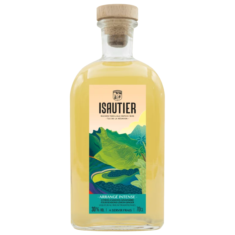  Rhum Arrangé Rhum Arrangé ISAUTIER Intense Citron Gingembre 30% 70cl