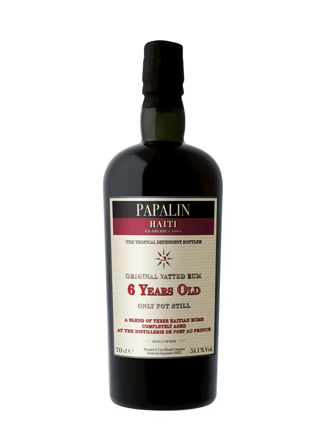 PAPALIN 6 Ans Haïti Ex Sherry Cask 54.1% (Avec étui) PAPALIN 6 Ans Haïti Ex Sherry Cask 54.1% (Avec étui)