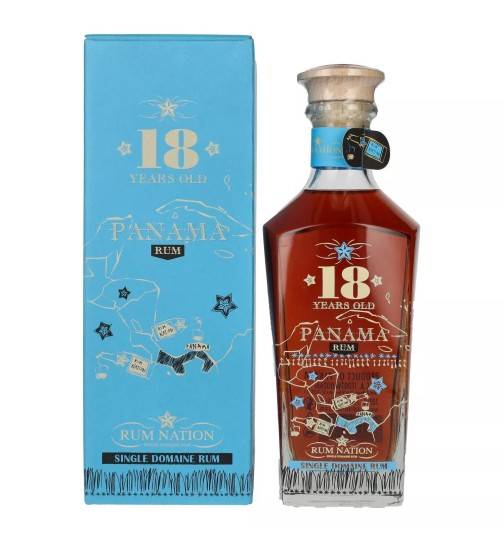  Rhums Vieux RUM NATION 18 ans Panama Decanter 40%