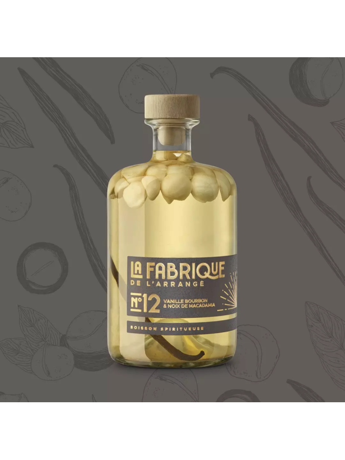 Rhum Arrangé LA FABRIQUE DE L'ARRANGÉ N°12 Vanille Bourbon & Noix de Macadamia 31%