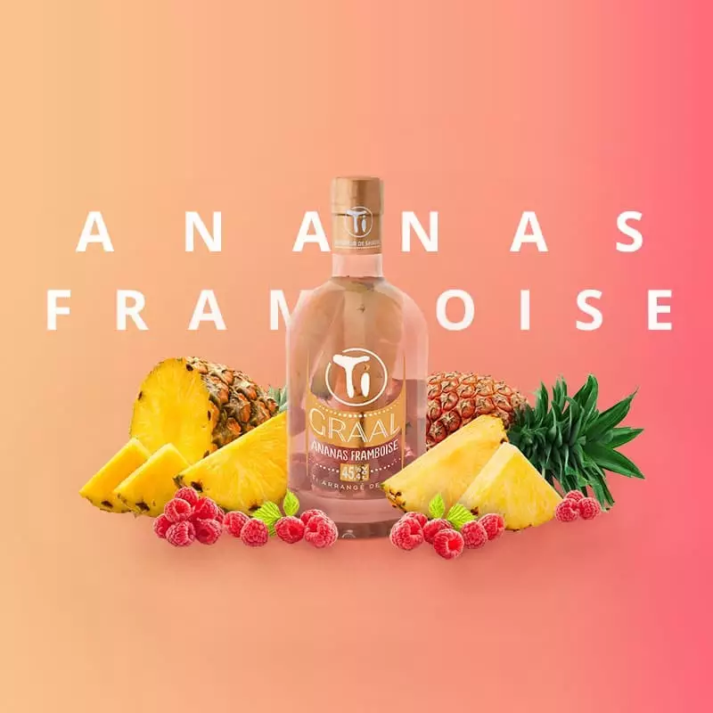 Préparation pour rhum arrangé Ananas - Framboise - Verveine