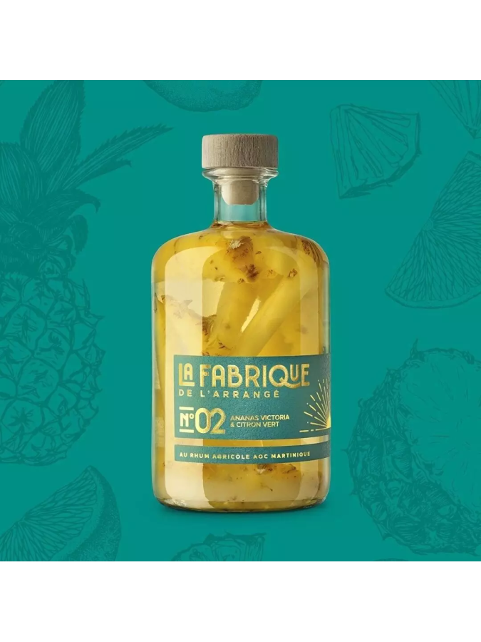 Rhum Arrangé LA FABRIQUE DE L'ARRANGÉ N°2 Ananas Victoria & Citron Vert 32%